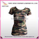 2016 Seamless Women t Shirt Printing Military Camouflage t Shirt With Wholesale Price thumbnail-1