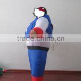 DJ-CO-111 Adult Chub Captain America Inflatable Blow Up Color Full Body Costume Jumpsuit thumbnail-4