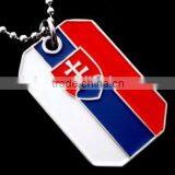 Low Price Custom Flag Dog Tags Necklaces Newly Designing Flag Dog Tag High Quality Slovakia Flag Dog Tags