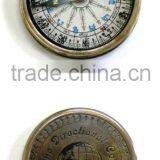 Antique Nautical Solid Brass Compass - Zodiac Compass 13468 thumbnail-1