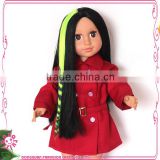 Fashion 18 inch doll accessoris colorful doll wig pieces