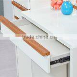 Modern High Glossy White Dresser With Mirror in Bedroom Furniture Set thumbnail-4