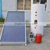 Flat plate split pressurized solar water heater