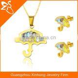 African Jewelry Set Nigerian Wedding Flower Shaped Stainless Steel Costume Jewelry Necklace And Earring Ring Jewelry Set thumbnail-6