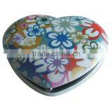 Hot Printing Heart Shape Custom Fashion Aluminum Cosmetic Mirror Quality Choice