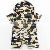 Hot Selling Short Sleeve Baby Cotton Hoodie Bodysuit thumbnail-4