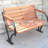 High quality powder coated steel and wooden outdoor table bench