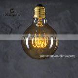 Globe 80 Vintage Loop Decorative Light Bulb. Unique Spiral Filament. Works With Dimmers. Quality Choice thumbnail-1