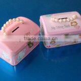 Dome Money Tin Box With Handle