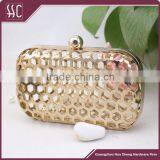 Fashion Metal Mesh Box Purse Frame & Fancy Hollow Clutch Party Handbag thumbnail-1