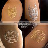 OEM Custom Cartoon Stickers Transformers Tattoos Gold and Silver Body Tattoo thumbnail-1