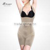 S-SHAPER Women's Caffeine Infused Bodysuits Italy Carvico Fabric With Tourmaline Fat Burning Body Slim Breathable Shapewear thumbnail-1