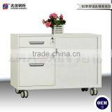 3 Drawer File Cabinet on Wheels Tambour Door Mobile Caddy Steel Waterproof Filing Cabinet thumbnail-4
