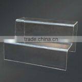 3.5mm Acrylic Shoe Show Step Racks Display With Two Tiers