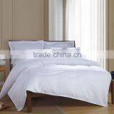 Modern 5 stars cotton satin strip Luxury white hotel bed linen bedspreads,elegant white hotel bedding set duvet cover