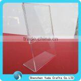 Clear Acrylic Menu Sign Holder Stand up L Style a5 Sign Holder for Sale