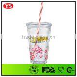 16 Ounce Double Walled Insulated Plastic Tumbler Insert Paper for Promotion thumbnail-3