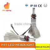 Automobiles & Motorcycles Headlight H11 Led Headlight Bulbs Waterproof IP68 24W H4 H7 H1