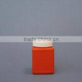 300 Ml. Orange Square Hdpe Plastic Jar With Aluminum Foiled Cap thumbnail-1