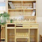 New Style Bookcase With Study Table and Chairs thumbnail-1