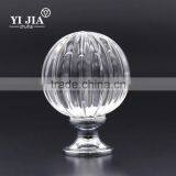 Brass Clear Chrome Plate Pumpkin Shape Glass Pulls and Knobs