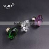 2 1/9 Inch Vintage Solid Brass Base Forest Green Glass Knobs for Cabinets thumbnail-6