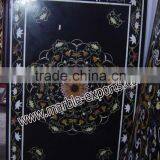 Black Rectangle Marble Inlay Table Top thumbnail-5