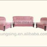 Modern Pink Leather Sofa Set