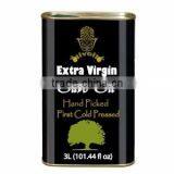 Premium Quality Organic Extra Virgin Olive Oil. Organic Olive Oil. 100% Extra Virgin Olive Oil. 1st Cold Press. 3 L Metallic Tin thumbnail-5