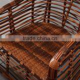 Brown Color Poly Rattan Garden Furniture Set 1 Table 4 Chairs thumbnail-3