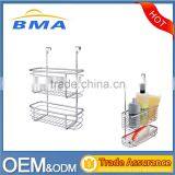 Double Layer Iron Wire Kitchen Cabinet Door Storage Basket thumbnail-1