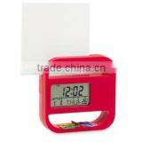Multifunction Digital Desk Clock With Clip and Memo Holder