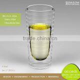 Personalized Mouth Blown Pyrex High Quality Double Beer Glass thumbnail-2