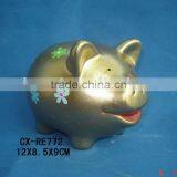 Painting Golden Piggy Saving Bank thumbnail-1