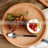 Food Serving Non-slip Round Shape Wooden Tray thumbnail-3