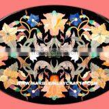 Inlaid Marble Stone Table Top Pietre Dure Marble Inlay Table Top thumbnail-1