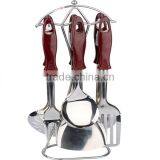 7pcs Stainless Steel Cookware Set,S/S Kitchenware Set,Cooking Spatula-spoon-meat Fork-rack Set thumbnail-1