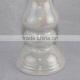 White Ceramic Tall Candle Holder for Home Decor thumbnail-2