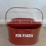 Galvanized 6 Pack Beer Cold Tub With Stainless Steel Lip thumbnail-1