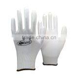 NMSAFETY EN 388 13g White Nylon Liner Coated PU Gloves / Safety Wrok Gloves thumbnail-1