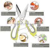 Stainless Steel Plastic Multi-function Kitchen Scissors Chicken Bone Scissor With Magnetic Holder Cover thumbnail-6