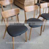 Solid Oak Wood Dining Chair Restaurant Wooden Chair thumbnail-4