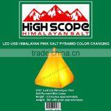 USB MINI HIMALAYAN Pink Salt Organic Lamp Pyramid Shape Use With Computer thumbnail-1