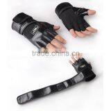 Wrist Wrap Strap Weight Lifting Gym Gloves Leather Strength Men Women thumbnail-3