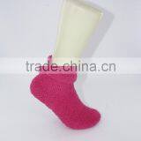 Anti Slip Polyester Chenille Cozy Fuzzy Folded Cuff Socks Women thumbnail-2