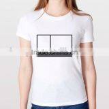 Printed 100%cotton Short Sleeve Women T-shirt Wholesale thumbnail-1