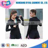 Wholesale Women Half Zip Long Sleeve Dry Fit Plain Sports T-Shirts thumbnail-1
