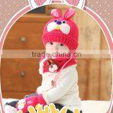 TC13004 Latest Fashion Baby Knitted Beanie Hat With Winter Warmed Scarf and String Mittens thumbnail-4