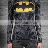 Batman Printing Women Fitness Compression Shirts