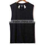 Wholesale Cheap Round Collar Black Color Cotton Vest for Men thumbnail-1